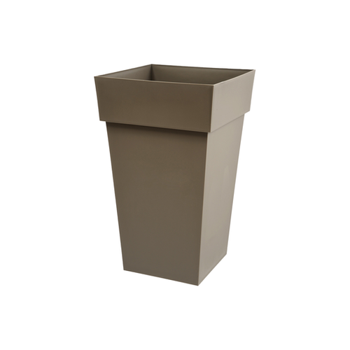 POT CARRÉ HAUT H65CM TAUPE EDA® TOSCANE