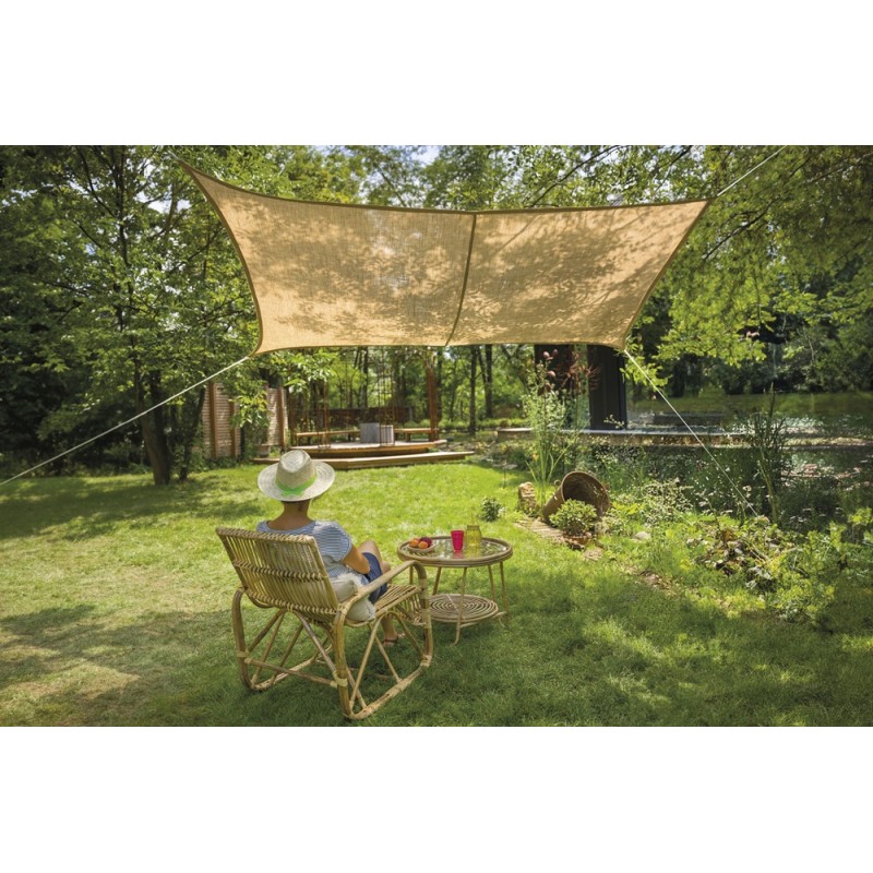 Voile d'ombrage Naturel Jute