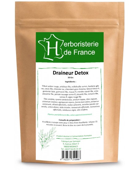 Herboristerie de France - Tisane Draineur Detox - 30 gr