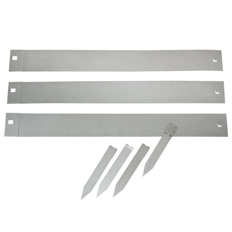 Bordure de jardin en acier galvanisé gris H10cm