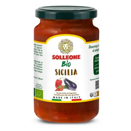 Jardin confort plus：Sauce Sicilienne Solleone bio - 340 g