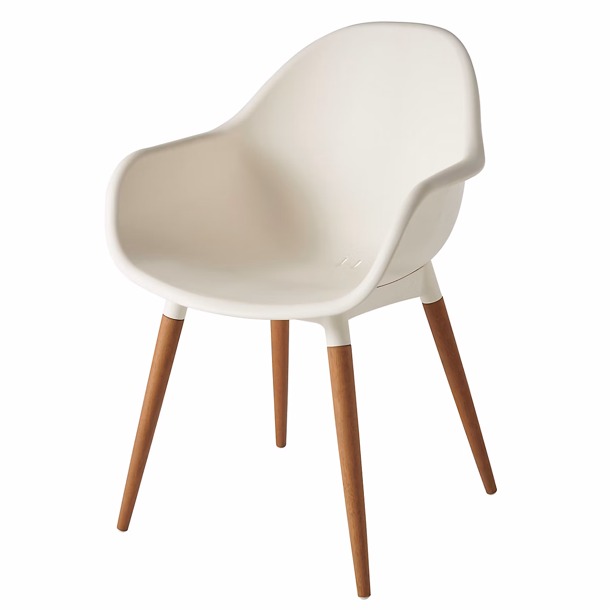 Fauteuil de jardin GoodHome Kiwee en plastique recyclé – Coloris blanc | Hauteur 84 cm