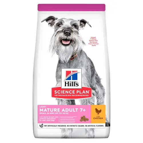 Bien pour le jardin：Croquette pour chien mature de petite taille au poulet Hill's - 2,5 kg