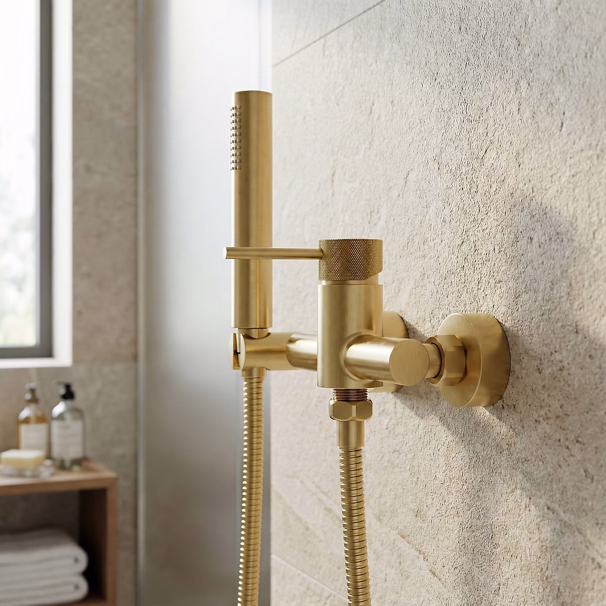 Mitigeur de douche mécanique | doré – GoodHome Owens