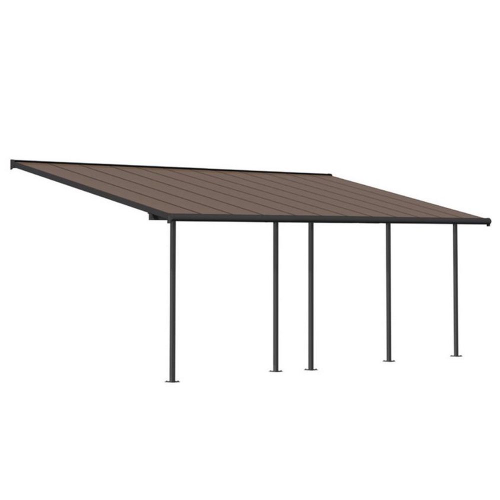 Palram Pergola 22.2m² gris anthracite - 705603