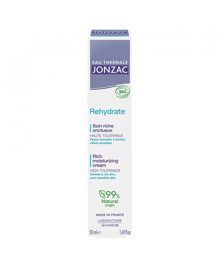 Eau Thermale Jonzac - Soin riche réhydratant peaux déshydratées et sensibles - 50 ml