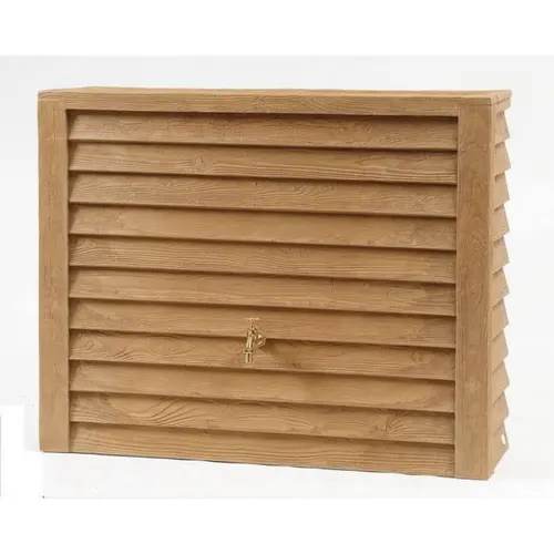 Jardin inspiration：Récupérateur d'eau mural bois clair Garancia Woody - 350 L