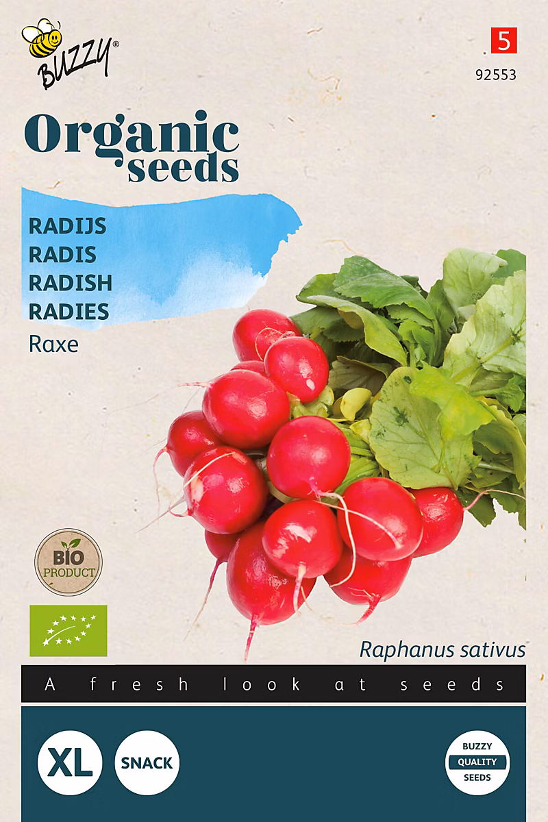 Buzzy Organic Radis Raxe – bio Semences, Ca. 2.5 gr