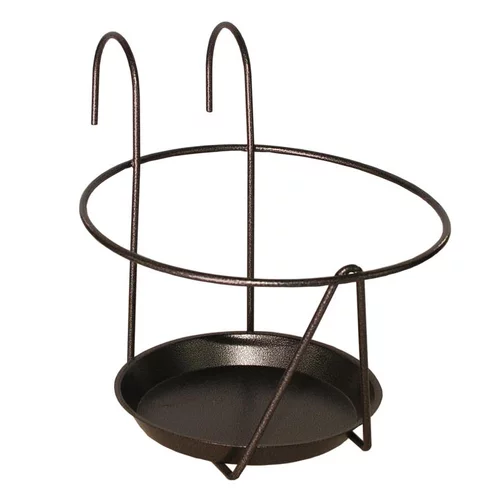 Pour équiper le jardin：Porte pot soucoupe avec crochet gris Ø 16/18 cm
