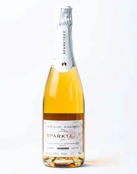 Pour plus de confort à l’extérieur：Thé pétillant rosé sans alcool bio en bouteille de verre Sparkteez - 75 cl