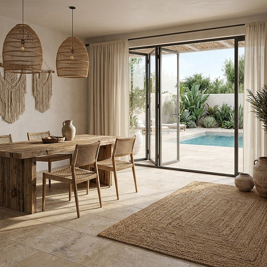 carrelage izmir 40 × 60 cm effet travertin rectifié