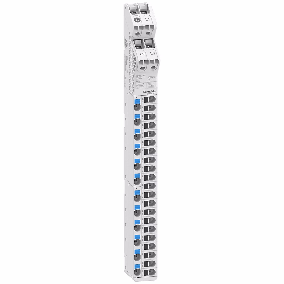 Acti9 Vdis – répartiteur vertical, 125A 250/440V 33 points de connexion