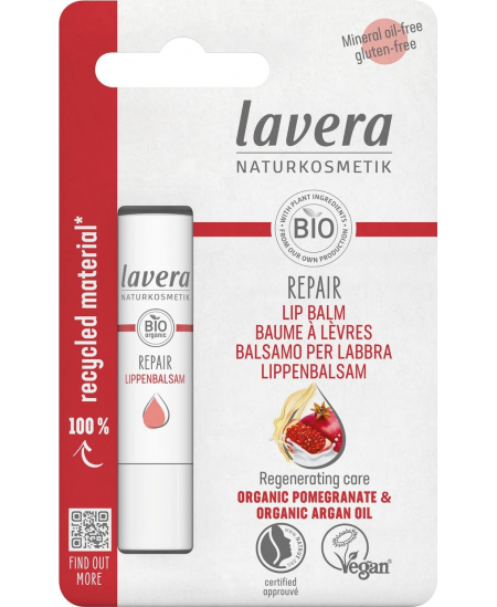 Lavera - Lavera Baume à lèvres Repair Grenade Huile d'argan - 4,5 gr