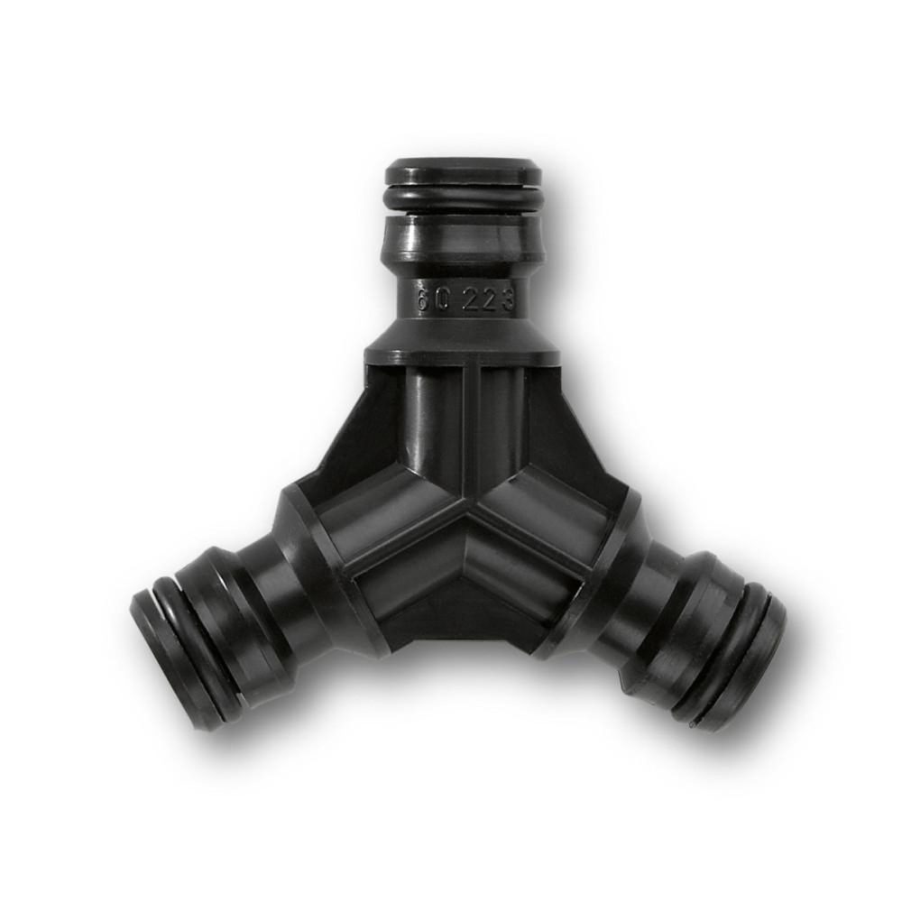 KÄRCHER Connecteur 3 voies kärcher en plastique noir pour raccordement de tuyaux