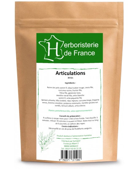 Herboristerie de France - Tisane Articulations - 30 gr