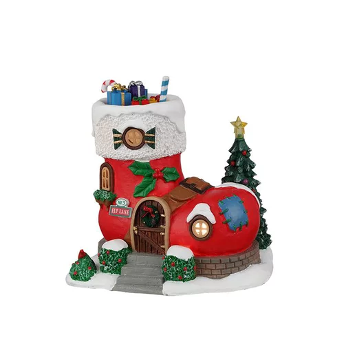 Une idée pratique pour le jardin：Maison d'elfe pour village de Noël Lemax Santa's Wonderland Elf Lane n°3