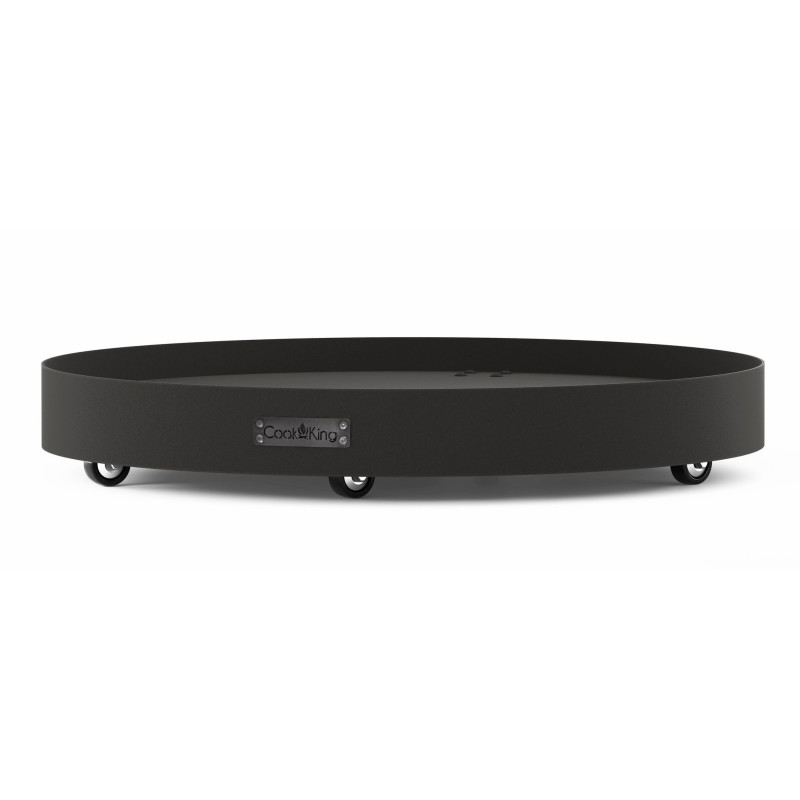 Base ronde pour Brasero avec pierres décoratives 120 cm – version mobile avec roulettes avec frein - Réf 111053