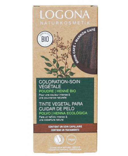 Logona - Coloration soin végétale Brun Café 100 gr