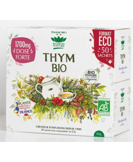 Romon Nature Tisane Thym Bio 50 sachets format Eco
