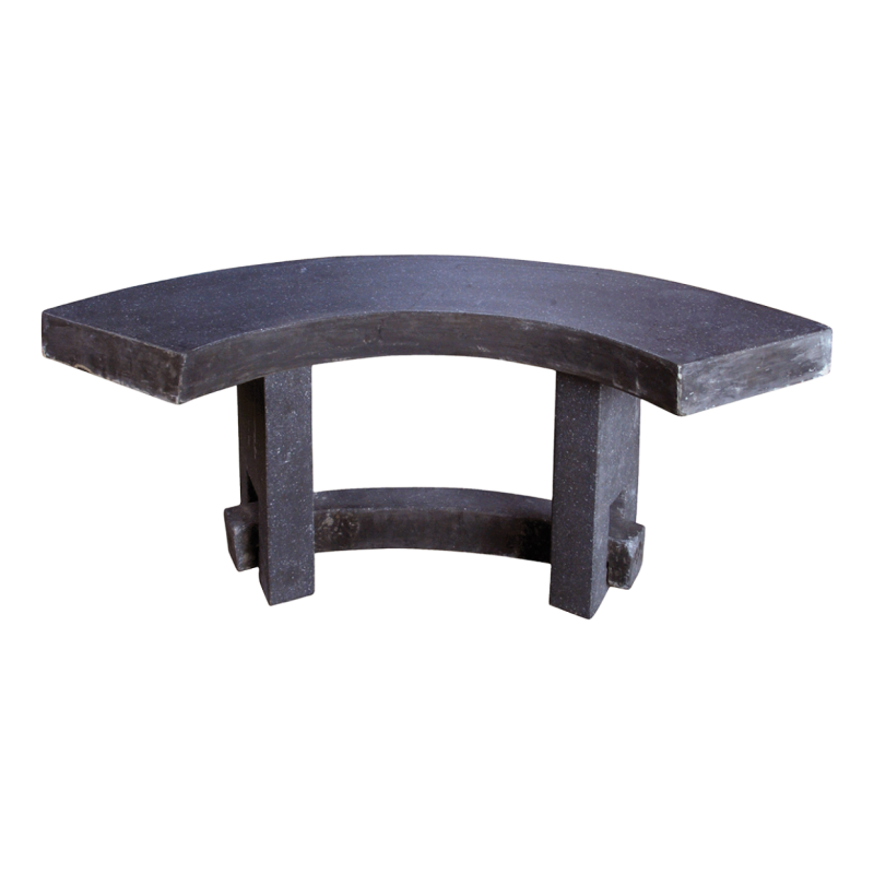 Banc en granit arrondi
