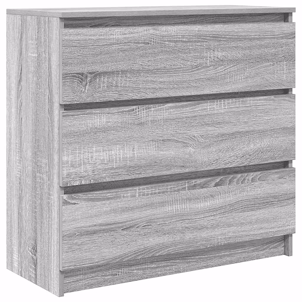 Buffet sonoma gris 80 × 35 × 76 cm bois d'ingénierie vidaXL