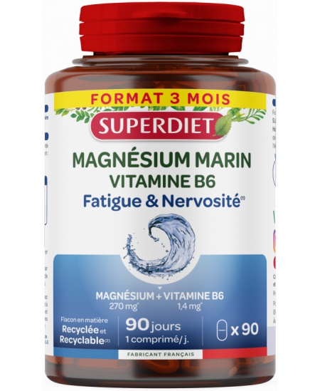 Super Diet - Magnesium marin Vitamine B6 - 90 comprimés