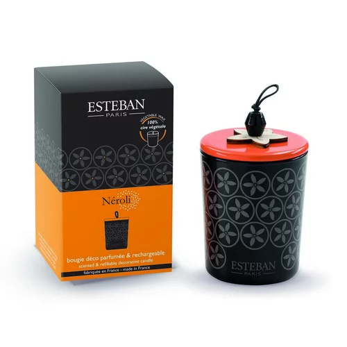 Pour l’extérieur：Bougie déco parfumée et rechargeable Néroli Esteban - 180 g