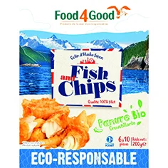 Style pour le jardin：Colin d’Alaska façon fish and chips surgelés Food4Good - 200 g
