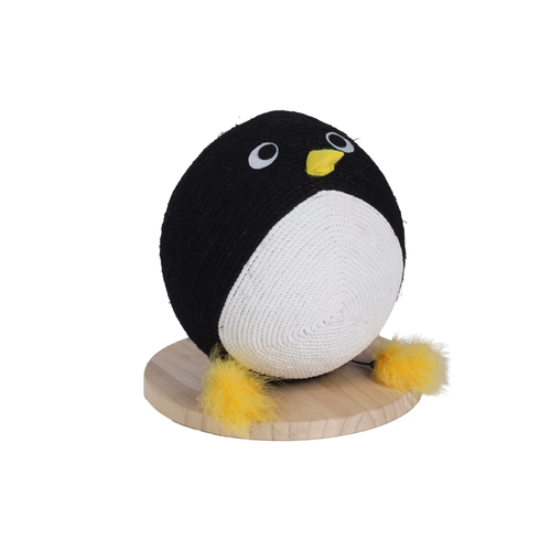 BALLE À GRIFFER POUR CHAT PENGOUIN FLAMINGO® - NOIR/BLANC