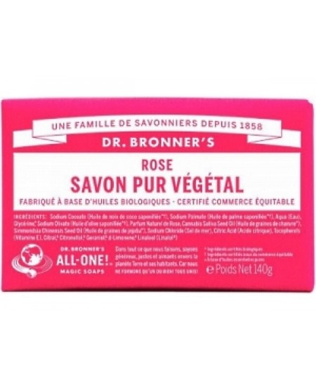 Dr Bronners - Savon solide à la Rose 140gr