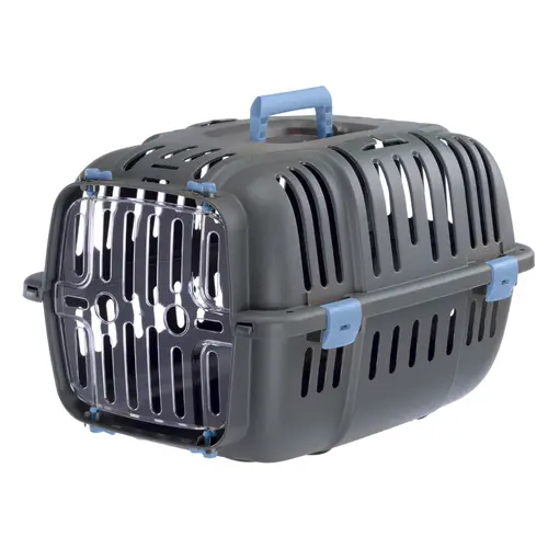 Pour votre espace vert：Panier de transport pour chat ou petit chien en plastique coloris gris Ferplast Jet 10 - 47 x 32 x 29 cm