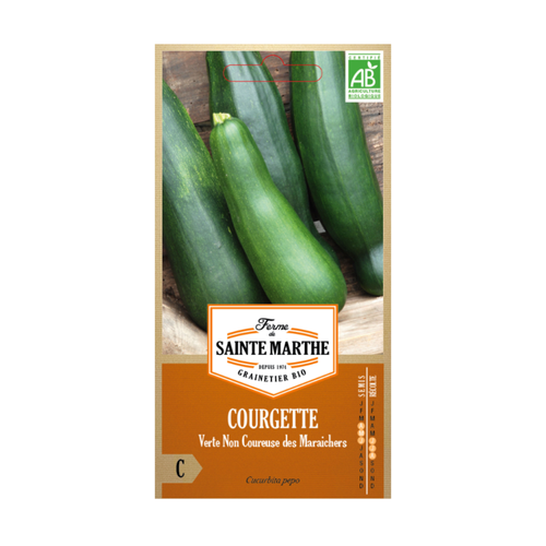 GRAINES COURGETTE VERTE NON COUREUSE DES MARAÎCHERS BIO