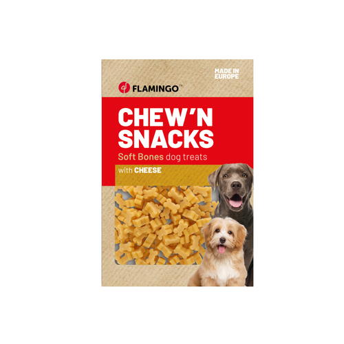 FRIANDISES POUR CHIEN 'CHEW'N SNACKS' FLAMINGO® - OS AVEC FROMAGE - 150G