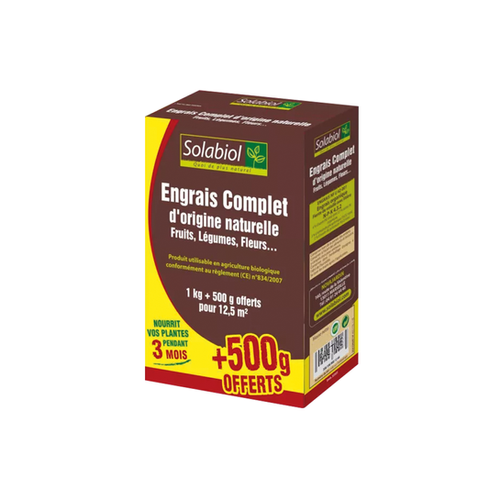 ENGRAIS COMPLET SOLABIOL® - 1KG + 500G OFFERT