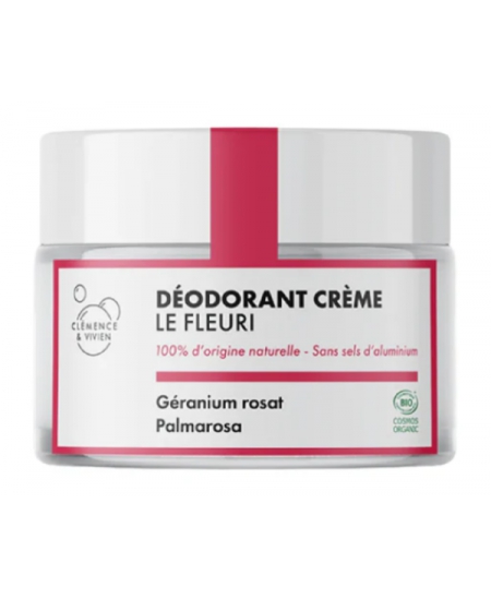 Clemence et Vivien - Baume déodorant Le Fleuri Géranium Palmarosa - 50 gr