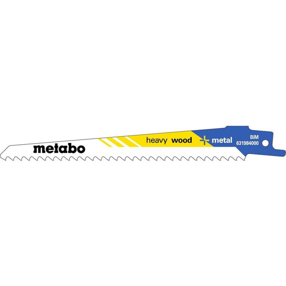 METABO SAS 5 lames de scie sabre « heavy wood + metal » BiM - 150 x 1,25 mm