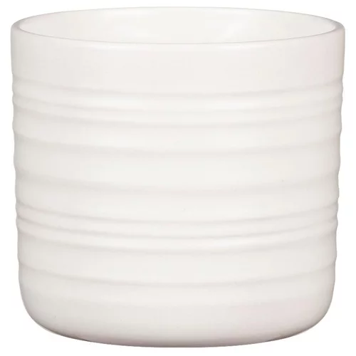 Extérieur loisirs：Cache-pot en céramique blanc Scheurich 850 Soft Wool - Ø 20 cm