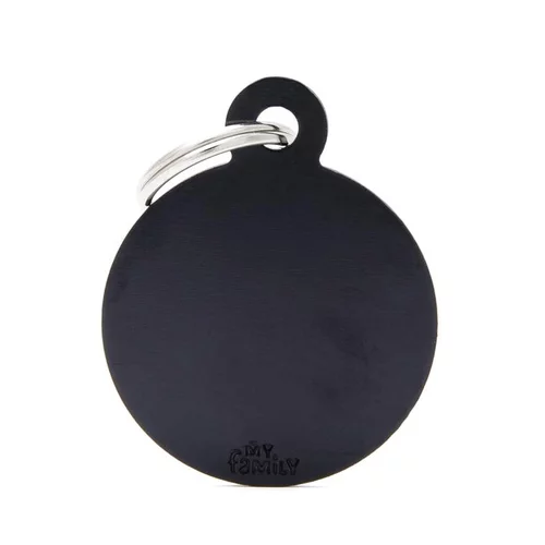 Équipement jardin：Médaille basic grand cercle pour chien en aluminium noir