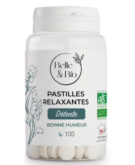 Belle et Bio - Pastilles Relaxation aux Huiles essentielles bio - 100 Pastilles