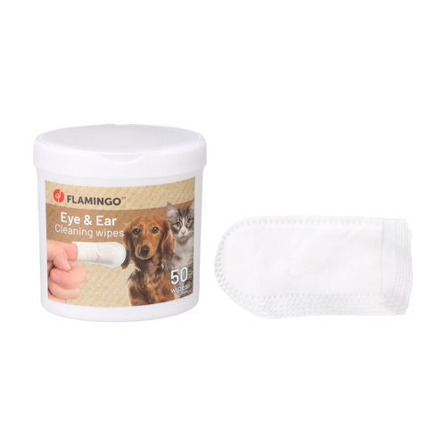 LINGETTES NETTOYANTES POUR LES YEUX ET LES OREILLES FLAMINGO® - 50 PCS