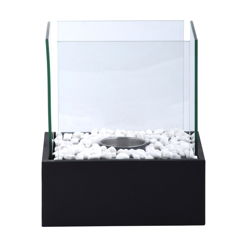 Brasero de table rectangle au bioéthanol - Design intemporel