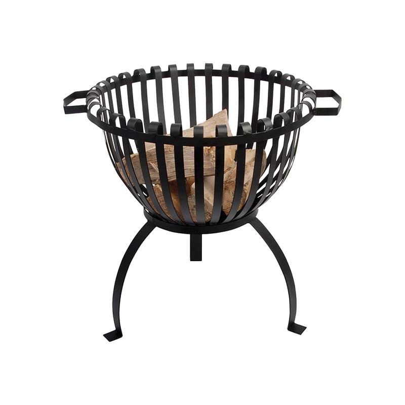 Brasero de jardin Tulipe - chaleur et ambiance en acier noir